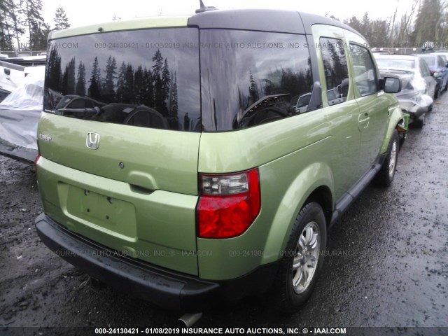 5J6YH28776L025889 - 2006 HONDA ELEMENT EX GREEN photo 4