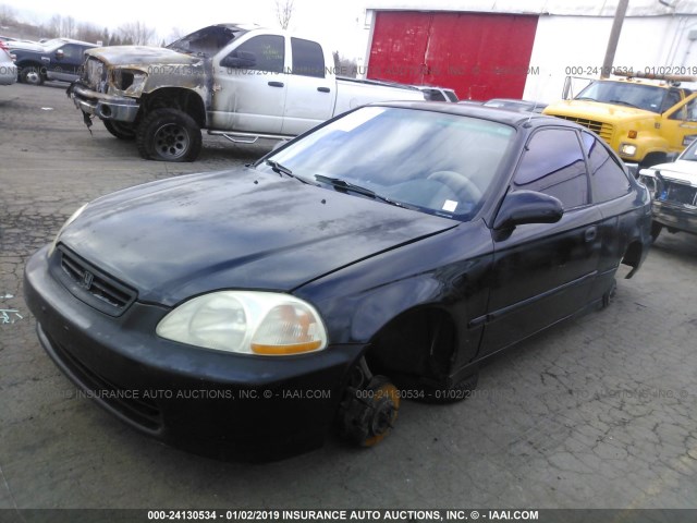 1HGEJ6124WL134024 - 1998 HONDA CIVIC DX BLACK photo 2