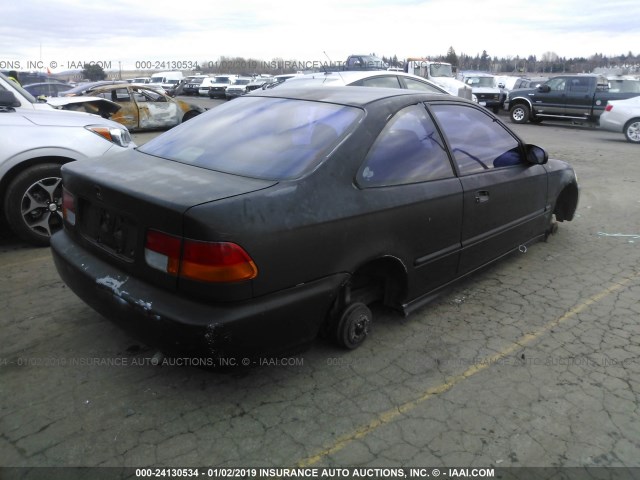 1HGEJ6124WL134024 - 1998 HONDA CIVIC DX BLACK photo 4