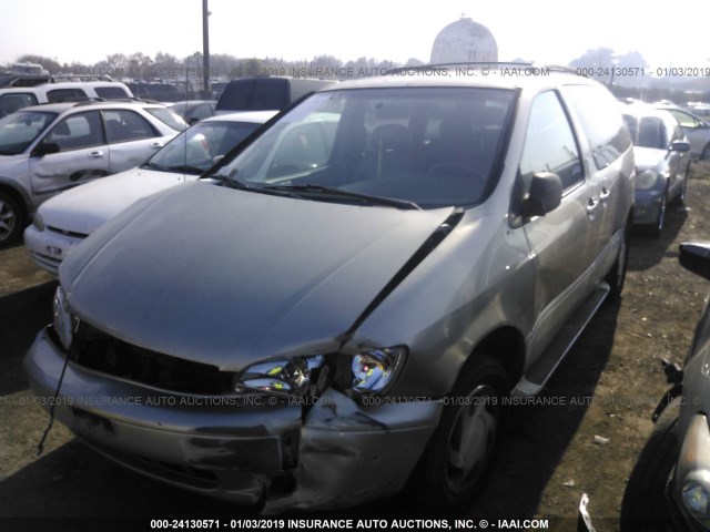 4T3ZF13CXYU310973 - 2000 TOYOTA SIENNA LE/XLE GRAY photo 2