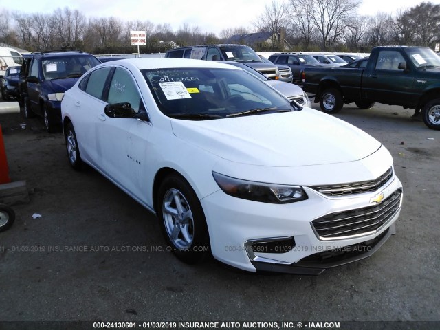 1G1ZB5ST4JF172822 - 2018 CHEVROLET MALIBU LS WHITE photo 1