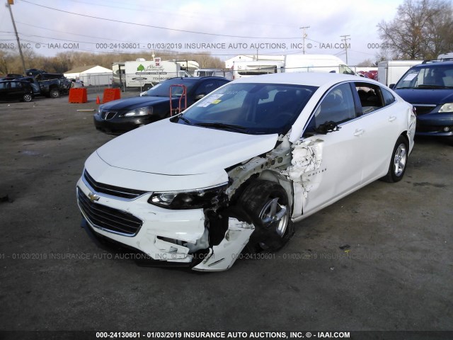 1G1ZB5ST4JF172822 - 2018 CHEVROLET MALIBU LS WHITE photo 2