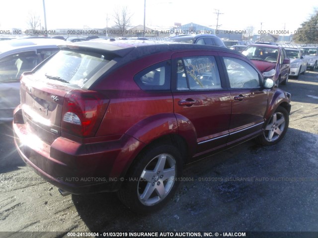 1B3HE78K98D704402 - 2008 DODGE CALIBER R/T RED photo 4