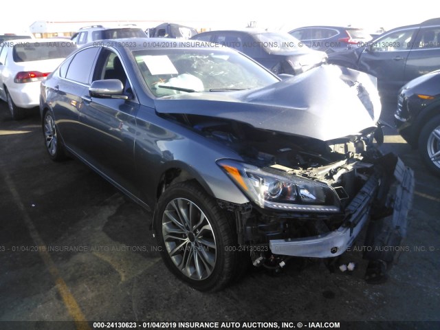 KMHGN4JE6FU016895 - 2015 HYUNDAI GENESIS 3.8L GRAY photo 1