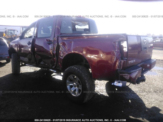 1N6AA07A35N549232 - 2005 NISSAN TITAN XE/SE/LE RED photo 3