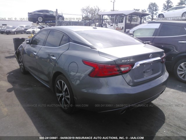 1N4AA6AP6GC428251 - 2016 NISSAN MAXIMA 3.5S/SV/SL/SR/PLAT GRAY photo 3