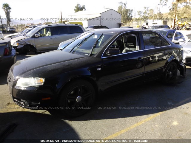 WAUAF78E77A061195 - 2007 AUDI A4 2/TURBO BLACK photo 2