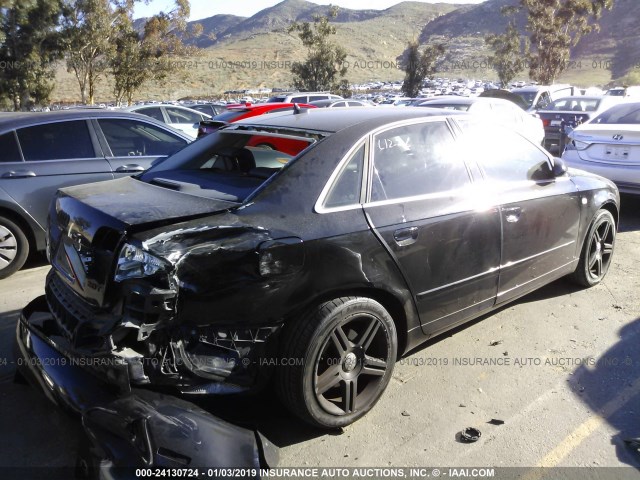 WAUAF78E77A061195 - 2007 AUDI A4 2/TURBO BLACK photo 4