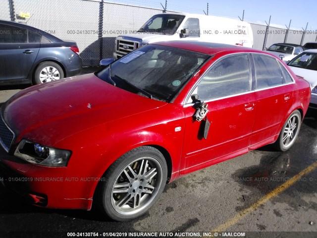 WAUPL68E35A074987 - 2005 AUDI S4 RED photo 2