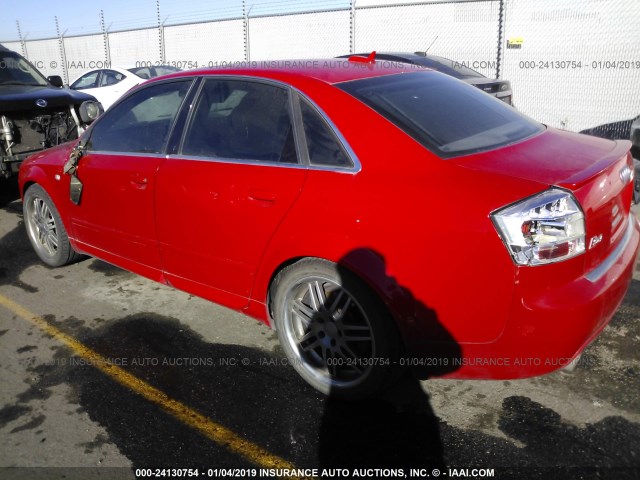 WAUPL68E35A074987 - 2005 AUDI S4 RED photo 3