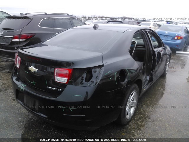 1G11B5SL6EF250178 - 2014 CHEVROLET MALIBU LS შავი ფოტო 4