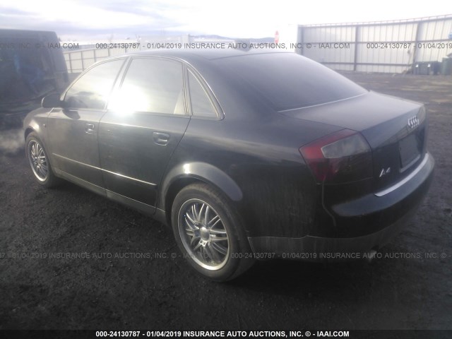 WAULC68E34A060360 - 2004 AUDI A4 1.8T QUATTRO BLACK photo 3