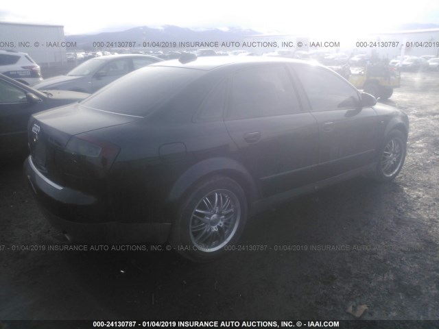 WAULC68E34A060360 - 2004 AUDI A4 1.8T QUATTRO BLACK photo 4