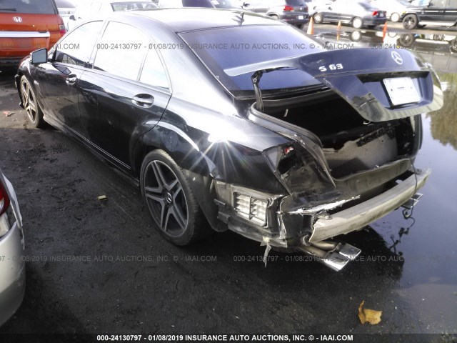WDDNG7HB2AA319269 - 2010 MERCEDES-BENZ S 63 AMG BLACK photo 3