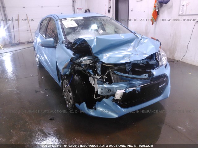 JTDKDTB32G1128427 - 2016 TOYOTA PRIUS C BLUE photo 6