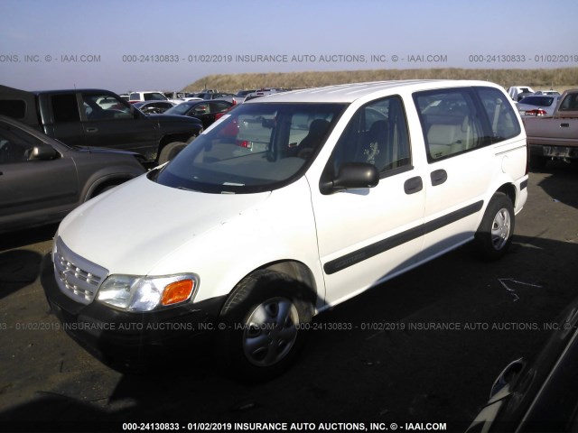 1GNDU23E41D330170 - 2001 CHEVROLET VENTURE ECONOMY WHITE photo 2