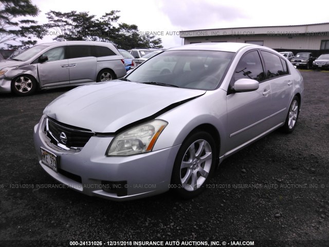 1N4BA41E68C807534 - 2008 NISSAN MAXIMA SE/SL SILVER photo 2