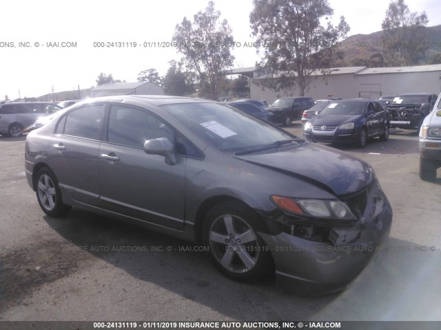 2HGFA16928H344375 - 2008 HONDA CIVIC EXL GRAY photo 1