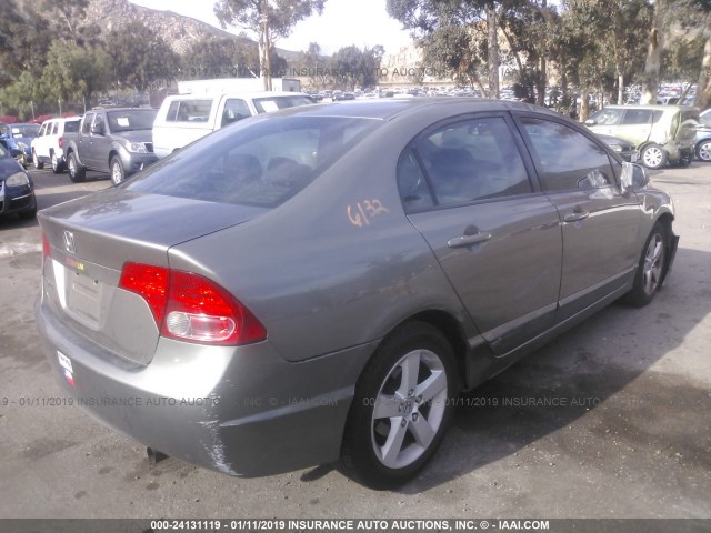 2HGFA16928H344375 - 2008 HONDA CIVIC EXL GRAY photo 4