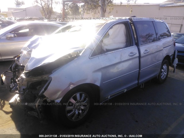 5FNRL3H62AB056310 - 2010 HONDA ODYSSEY EXL SILVER photo 2