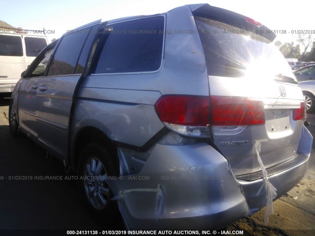 5FNRL3H62AB056310 - 2010 HONDA ODYSSEY EXL SILVER photo 3