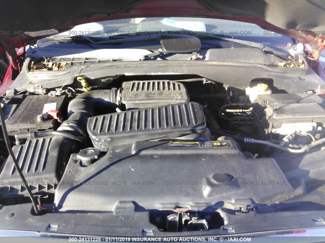 1D4HB48N46F179107 - 2006 DODGE DURANGO SLT BURGUNDY photo 10