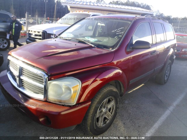 1D4HB48N46F179107 - 2006 DODGE DURANGO SLT BURGUNDY photo 2