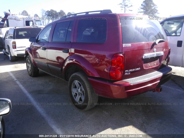 1D4HB48N46F179107 - 2006 DODGE DURANGO SLT BURGUNDY photo 3