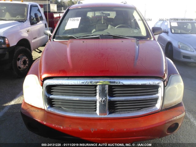 1D4HB48N46F179107 - 2006 DODGE DURANGO SLT BURGUNDY photo 6