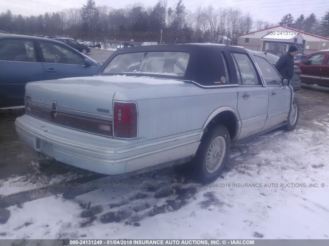 1LNLM81W3PY726316 - 1993 LINCOLN TOWN CAR EXECUTIVE BLUE photo 4