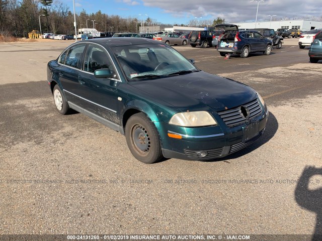 WVWPD63B41P290593 - 2001 VOLKSWAGEN PASSAT GLS GREEN photo 1