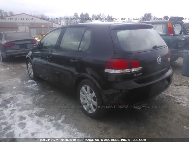 WVWDB7AJ6AW386806 - 2010 VOLKSWAGEN GOLF 黑色 照片 3