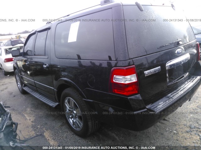 1FMFK20567LA15215 - 2007 FORD EXPEDITION EL LIMITED BLACK photo 3