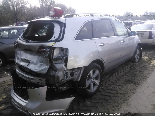 2HNYD2H68BH520340 - 2011 ACURA MDX TECHNOLOGY SILVER photo 4