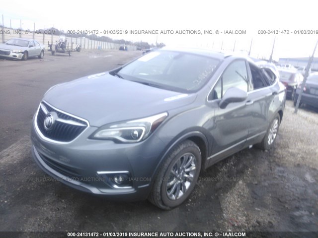 LRBFXCSA5KD005119 - 2019 BUICK ENVISION ESSENCE GRAY photo 2