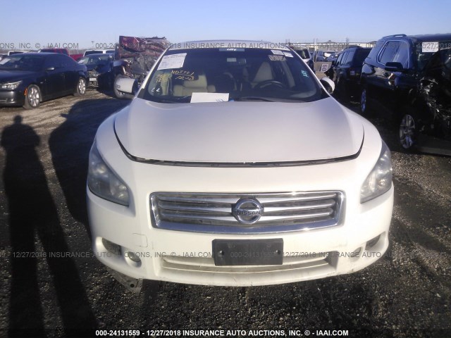 1N4AA5APXCC830732 - 2012 NISSAN MAXIMA S/SV WHITE photo 6