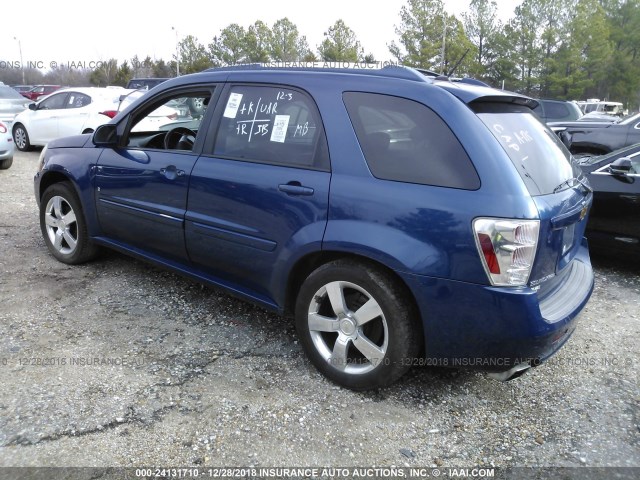 2CNDL737086028650 - 2008 CHEVROLET EQUINOX SPORT BLUE photo 3