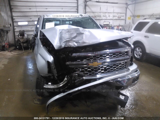 1GCVKREC5FZ287962 - 2015 CHEVROLET SILVERADO K1500 LT SILVER photo 6