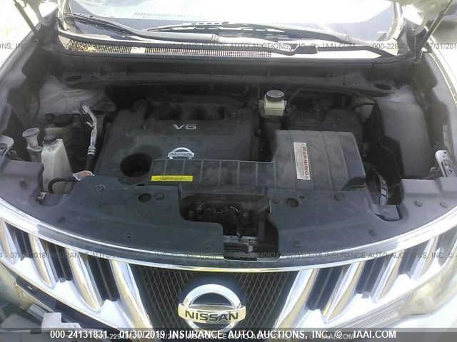 JN8AZ18W49W129964 - 2009 NISSAN MURANO S/SL/LE SILVER photo 10