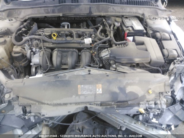 1FA6P0G71E5370351 - 2014 FORD FUSION S GRAY photo 10