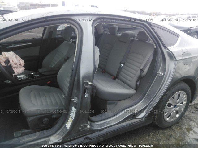 1FA6P0G71E5370351 - 2014 FORD FUSION S GRAY photo 8