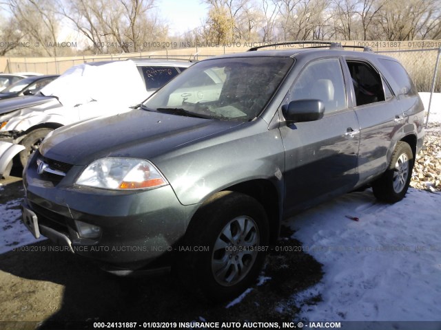 2HNYD18793H528306 - 2003 ACURA MDX TOURING GRAY photo 2