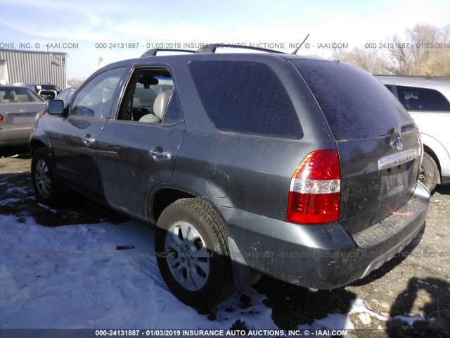 2HNYD18793H528306 - 2003 ACURA MDX TOURING GRAY photo 3