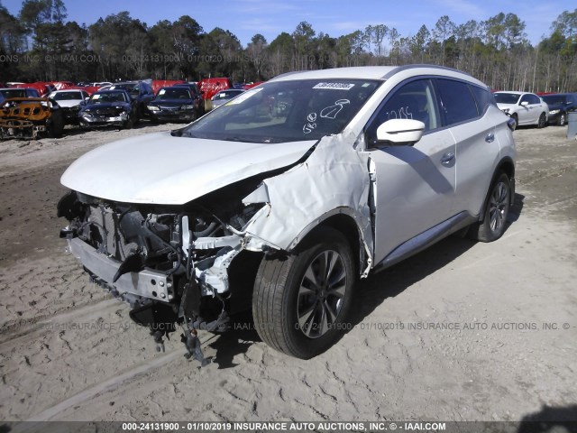 5N1AZ2MG9HN107118 - 2017 NISSAN MURANO WHITE photo 2