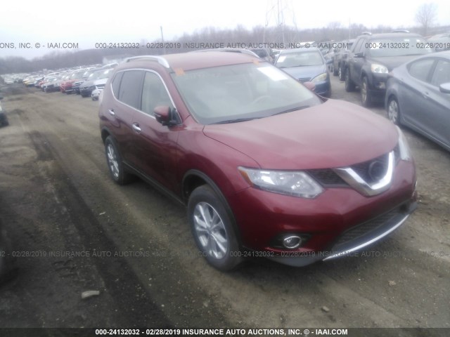 5N1AT2MT1EC834632 - 2014 NISSAN ROGUE S/SL/SV RED photo 1