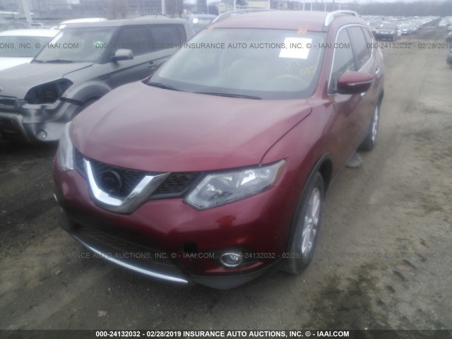 5N1AT2MT1EC834632 - 2014 NISSAN ROGUE S/SL/SV RED photo 6