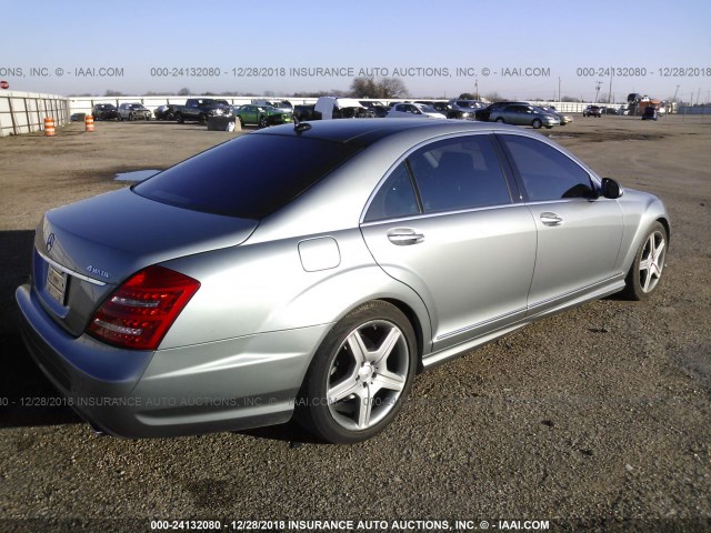 WDDNG86X68A161095 - 2008 MERCEDES-BENZ S 550 4MATIC GREEN photo 4