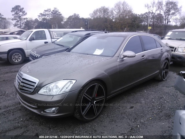 WDDNG71X57A080508 - 2007 MERCEDES-BENZ S 550 Dark Brown photo 2