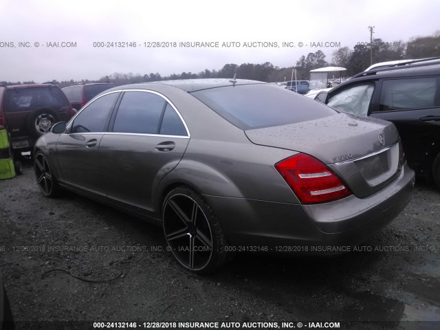 WDDNG71X57A080508 - 2007 MERCEDES-BENZ S 550 Dark Brown photo 3