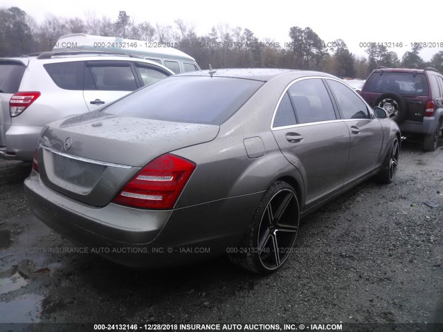 WDDNG71X57A080508 - 2007 MERCEDES-BENZ S 550 Dark Brown photo 4